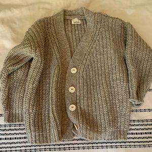 Babaa Pure Spanish Wool Cardigan No19 Mini in Mist
